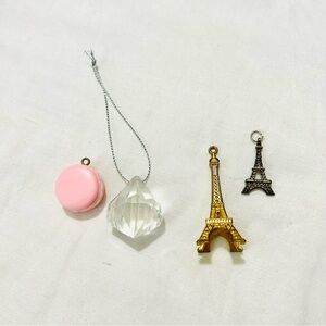 FREE Pink Macaron and Eiffel Tower Charms Set